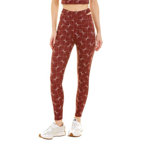 NEW Free People Movement High Rise Cut Out Sneak Peak Printed Legging Size Small - Picture 1 of 13